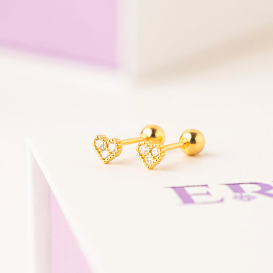 FREE GIFT - Anting Screw Back Amore Swarovski Gold