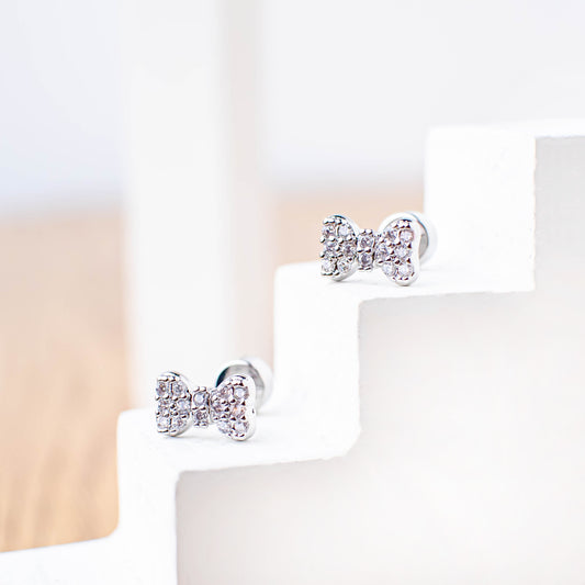 FREE GIFT - Anting Screw Back Aria White Gold