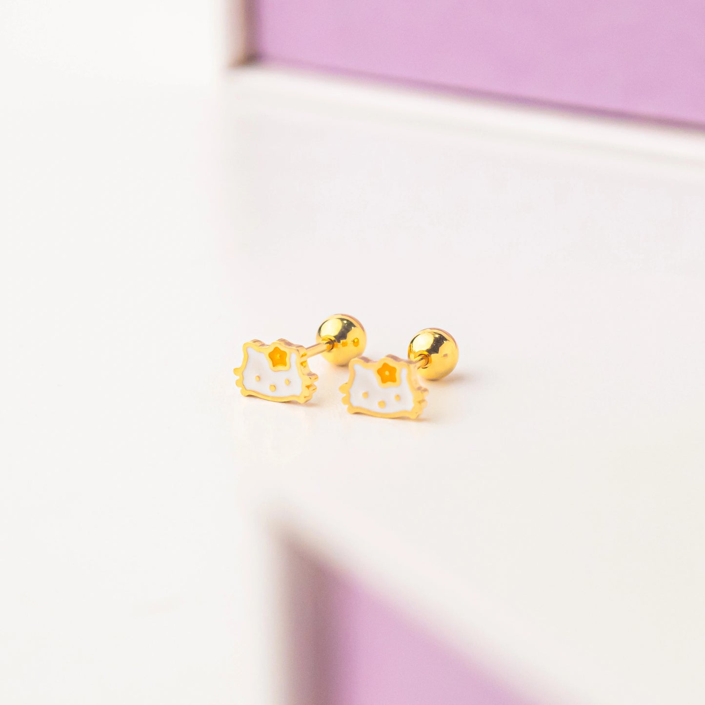 FREE GIFT - Anting Screw Back Catryn Orange Gold