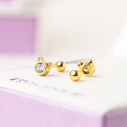 FREE GIFT - Anting Screw Back Cleo Swarovski Gold