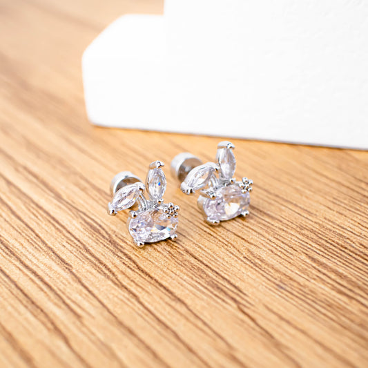 FREE GIFT - Anting Screw Back Doria White Gold