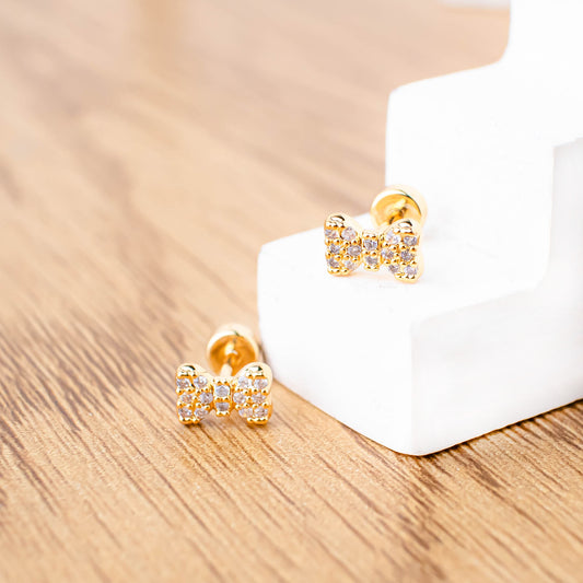FREE GIFT - Anting Screw Back Ivy Gold