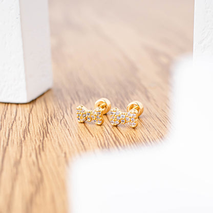 FREE GIFT - Anting Screw Back Ivy Gold