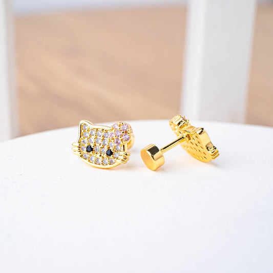 FREE GIFT - Anting Screw Back Kitchy Gold