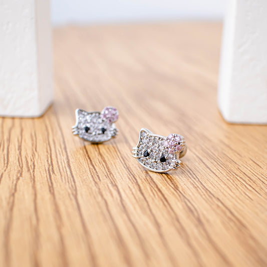 FREE GIFT - Anting Screw Back Kitwi White Gold