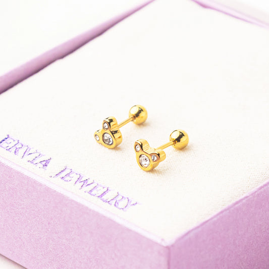FREE GIFT - Anting Screw Back Merie Swarovski Gold