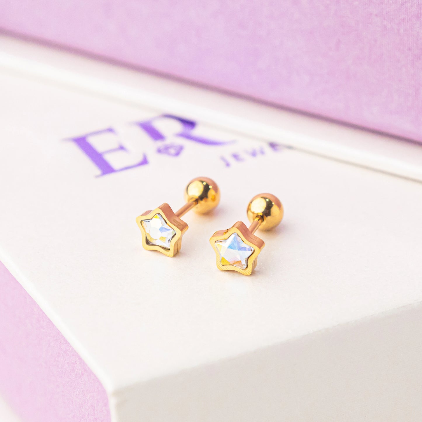 FREE GIFT - Anting Screw Back Novara Swarovski Gold