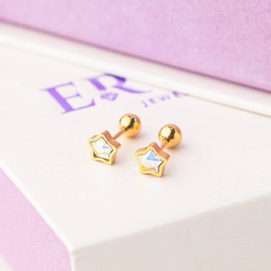 FREE GIFT - Anting Screw Back Novara Swarovski Gold