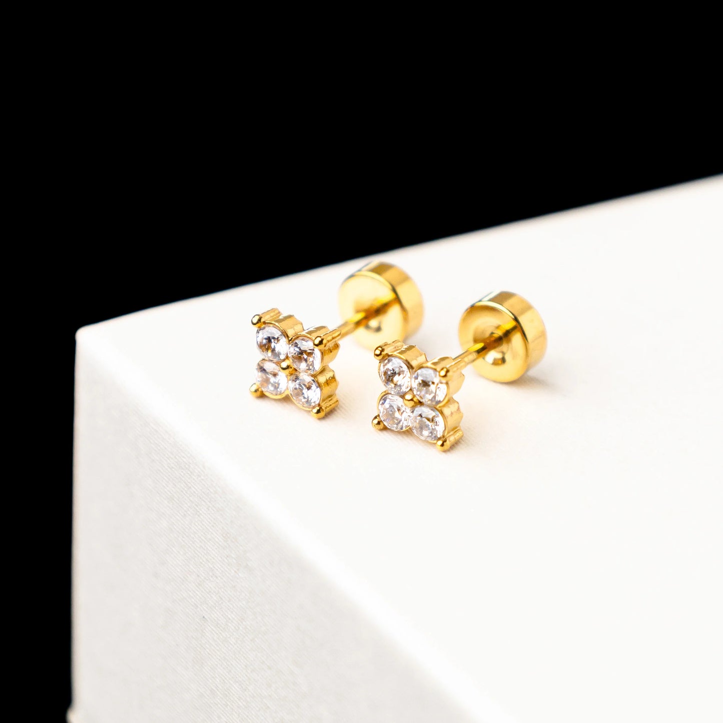FREE GIFT - Anting Screw Back Zinn Swarovski Gold