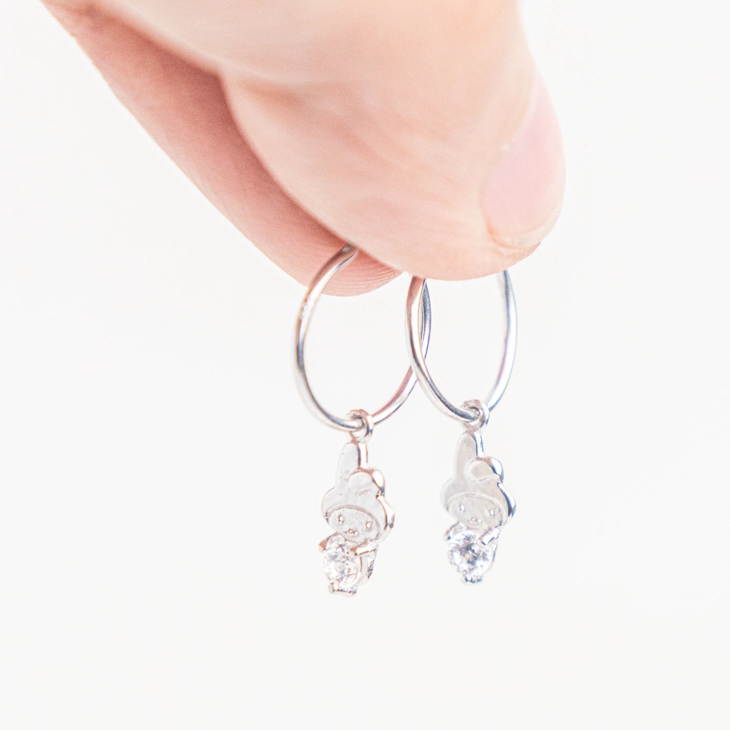Anting Anak Loop Hoop Daisy Swarovski Gold