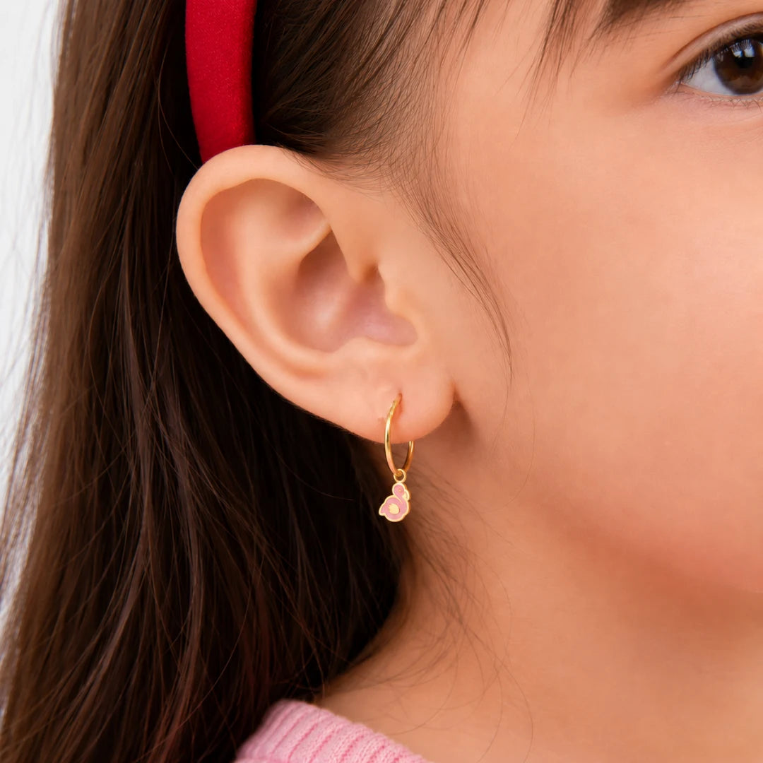 Anting Anak Loop Hoop Flamingo