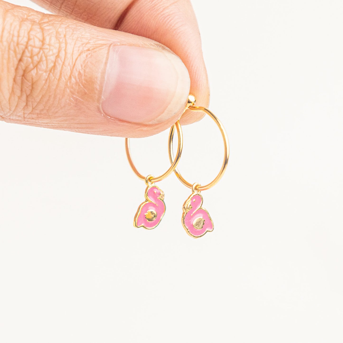 Anting Anak Loop Hoop Flamingo