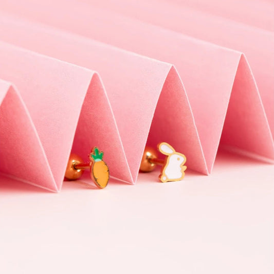 FREE GIFT - Anting Screw Back Rabbit Carrot Gold