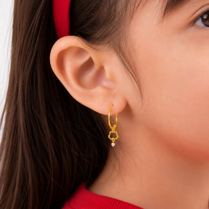 Anting Anak Loop Hoop Kimi Swarovski