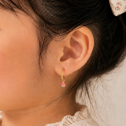 Anting Anak Loop Hoop Peach