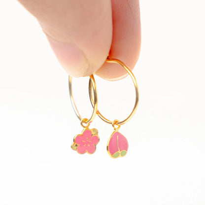 Anting Anak Loop Hoop Peach