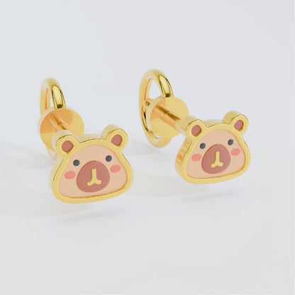Anting Bayi Loop Screw Little Happybara (8K)