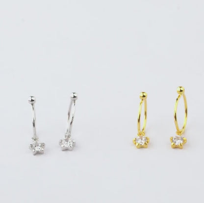 Anting Anak Loop Hoop Star Swarovski
