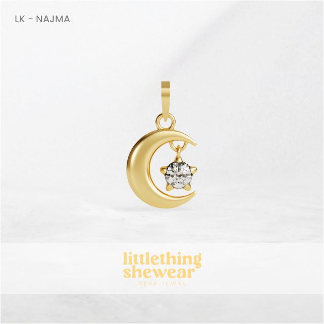 liontin pendant kalung emas 17K series Najma dari Littlethingshewear.